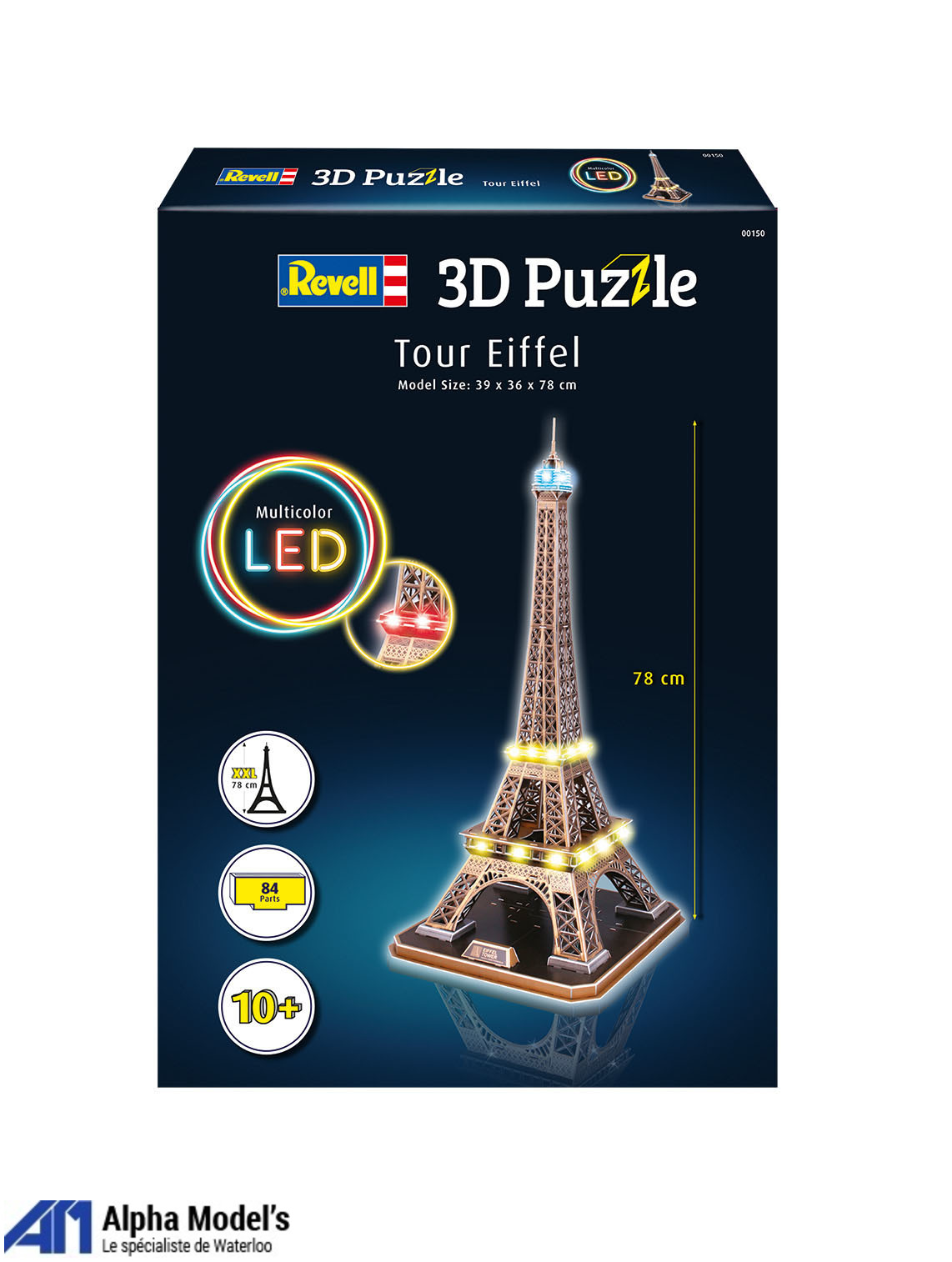 Revell 00150 - Tour Eiffel - Édition LED - Puzzle 3D - Alphamodels