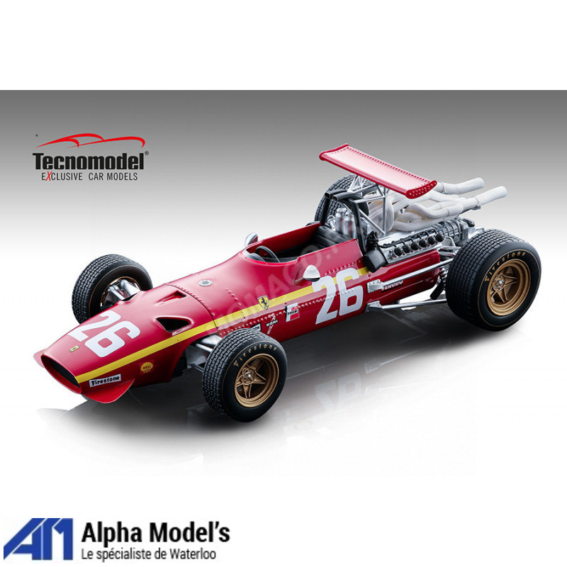 Tecnomodel TM18-132A - Ferrari 312 F1/68 #26 J. Ickx Grand Prix de