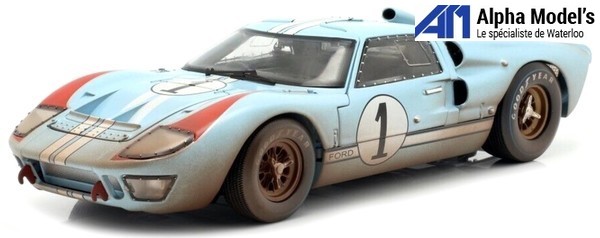 Shelby Collectibles 405 - Ford GT40 MK II #1 24H Le Mans 1966 - Moviecar  LeMans 66 - Dirty Version - Alphamodels