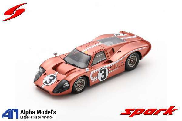 Miniature Spark 1/43 Ford GT 40 MK IV N°4, 24h Du Mans 1967, Neuve